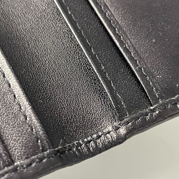 Authentic Vintage Gucci GG Monogram Canvas Black Leather Trim Long Wallet, Black - Picture 9 of 15